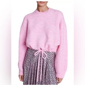 Maje Cropped Knit Jumper with Drawstring size 2